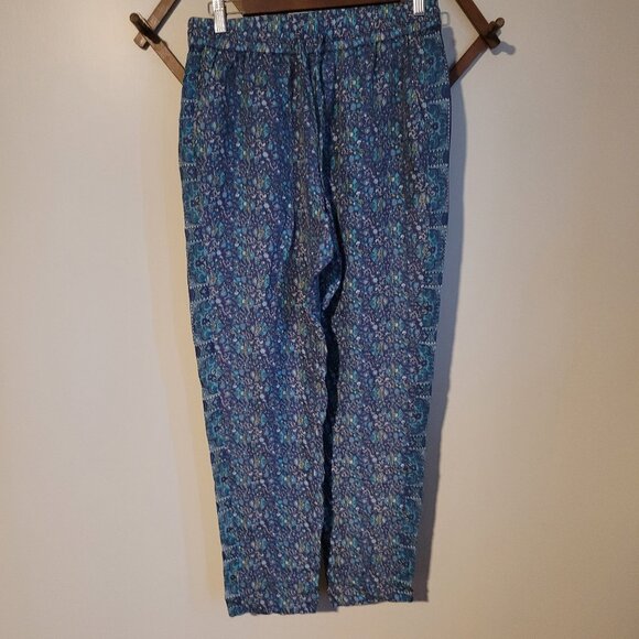 Joie Elastic Waist Drawstring Floral Taper Leg Pants SZ S - Picture 1 of 5